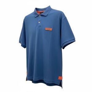 Orvis Blue Polo Shirt with Orange Details NWT